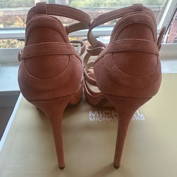 Michael Kors Sandra Suede Platform Sandals size 8.5 in Terra - Picture 2 of 4